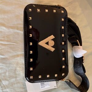 Valentino Orlandi Black and Gold Crossbody Bag